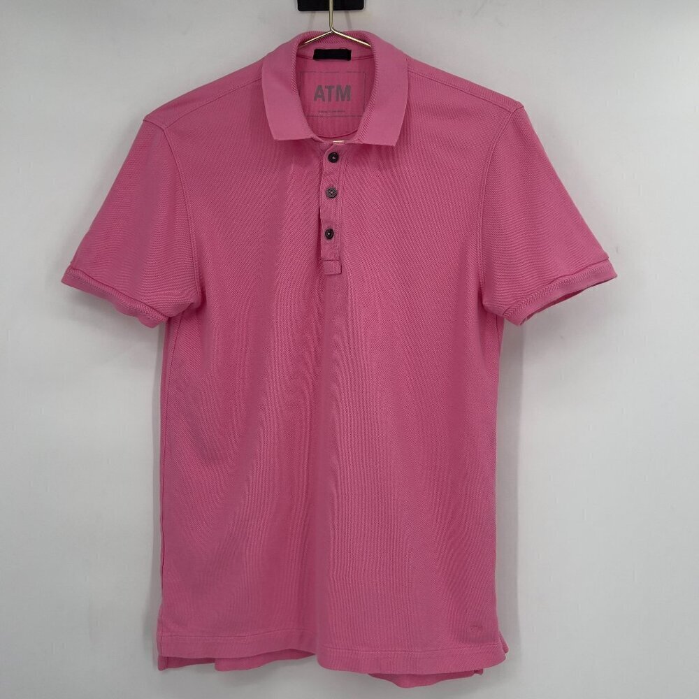 ATM Anthony Thomas Melillo Pink Pima Cotton Polo Shirt Men's Size S/P